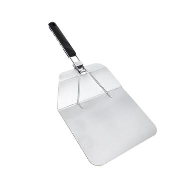 Imagem de ＫＬＫＣＭＳ Pá de pizza, tábua de corte portátil e fácil de usar, acessórios para forno, aço inoxidável 304 com cabo dobrável para massa, queijo e pão.