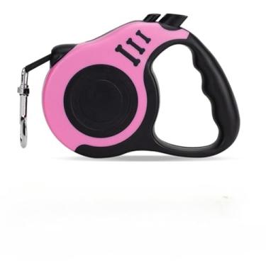 Imagem de Guia Unificada para Cachorros，5 M TelescóPico，TrancáVel，Adequado para Passear Animais de EstimaçãO(Rosa,5 Metro)