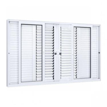 Imagem de Janela de Correr Alumínio 6 Folhas Lucasa Eccellente  120cmx150cm Branco