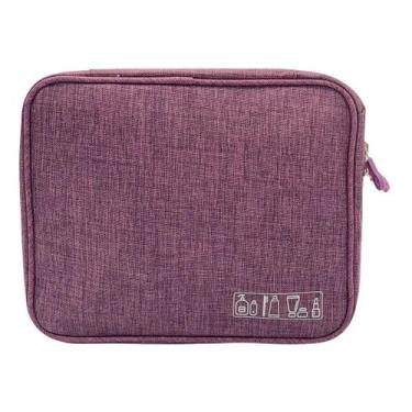 Imagem de Necessaire Bolsa de Viagem Poliéster PVC - Clink, Roxo