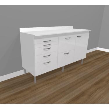 Imagem de Balcão Para Clínicas Com 3 Divisões - 1 Bandeja Divisória