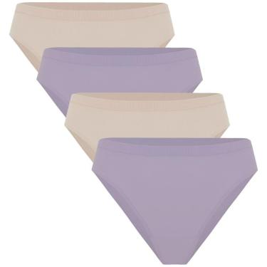 Imagem de Kit com 4 Calcinhas Sem Costura Cintura Alta Trifil