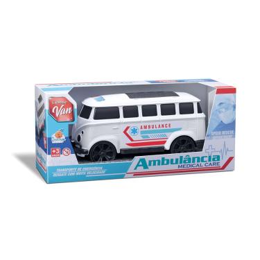 Imagem de Brinquedo Perua Ambulância Medical Care Orange Toys +3 Branca
