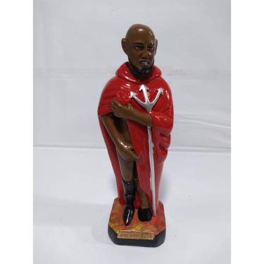 Imagem de Imagem Exu Gira Mundo Escultura em Gesso 20 Cm