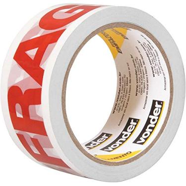 Imagem de Fita Adesiva 48 Mm X 50 M, Base Impressa Com A Advertência Frágil, Vonder