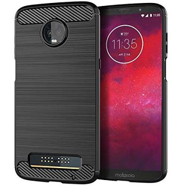 Imagem de Capa para Moto Z3 Play, com sensação macia, proteção total, anti-arranhões e impressões digitais + capa de celular resistente a arranhões para Moto Z3 Play