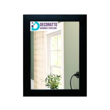 Imagem de Espelho 15x21 Moldura Preta para casa, decoração, sala, banheiro. - De