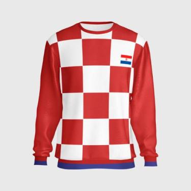Imagem de Blusa Masculina Time Croácia Moletom Copa Croata Futebol - Bueno Store