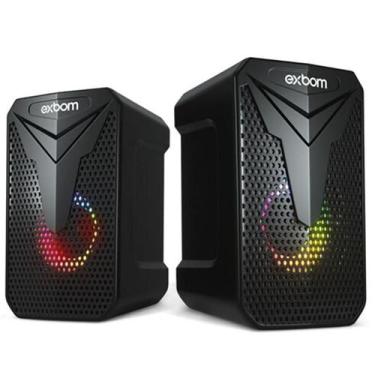 Imagem de Caixa De Som 2.0 Gamer Rgb 10W Para Pc E Notebook Cs-C54 - Exbom