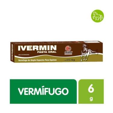 Imagem de Vermífugo Ivermin Pasta Calbos para Equinos 6 g - Calbos - Saúde Anima