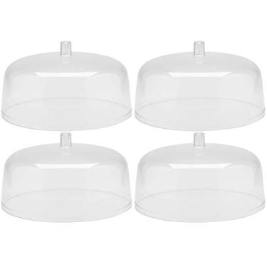 Imagem de Kit 4 Cúpulas para Prato de Bolo 30cm Tampas Boleira Natural Padaria C