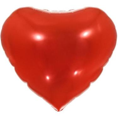 Imagem de Balão Metalizado Decorado Coração Vermelho 10CM - Pacote com 3 Unidade