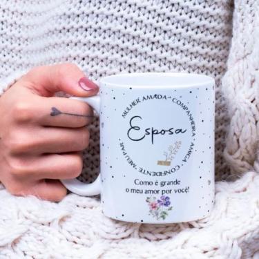 Imagem de Caneca Porcelana Esposa Mulher Amada Companheira Amiga Confidente Meu 