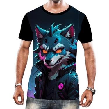 Imagem de Camiseta Camisa Tshirt Animais Cyberpunk Lobos Matilha HD 3 - Enjoy Sh