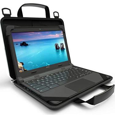 Imagem de UZBL Capa protetora para laptop de 12 a 14 polegadas de EVA Always On Work-in com alça de transporte e clipes de tela para Chromebook, Ultrabook e notebooks, projetada para estudantes, salas de aula e