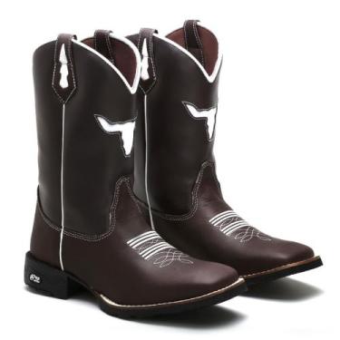 Imagem de Bota masculina Texana Country Cano Longo Bico Quadrado - RB BOTAS , Ma