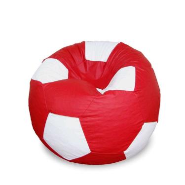 Imagem de Puff Bola Super em Corino Vermelho & Branco
