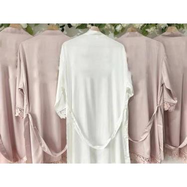 Imagem de Robe NOIVA Robe 100 poliester para seu makingoff - Bridal Bloom, Branc