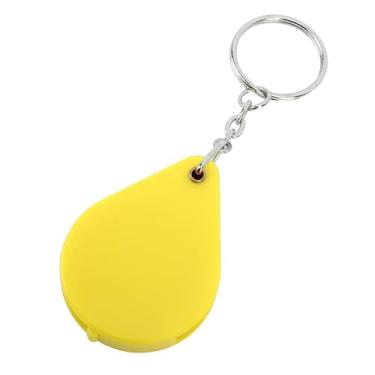 Imagem de Keychain Dobrável, de Lupa de Bolso 10x de Chaves Dobráveis ​​de Mão Dobrável para Leitura de Moedas Hobby Travel, Linfiers (Amarelo)