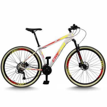 Imagem de Bicicleta Aro 29 Cripto 24 Marchas Freios Disco e Suspensão Pneu Bege,