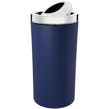 Imagem de Lixeiratampa Basculante Inox 9L Brinox Azul