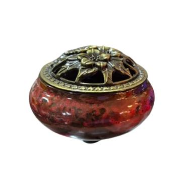 Imagem de Porta Incenso Vermelho para Bombita Turibulo de Mesa