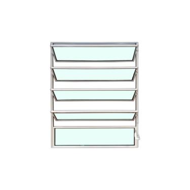 Imagem de Vitro Basculante Branco 100x80 Linha Esmeralda Vidro Liso