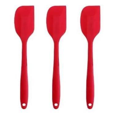 Imagem de Kit 3 Espátulas de Silicone Curva 21cm Reforçada - udlandia