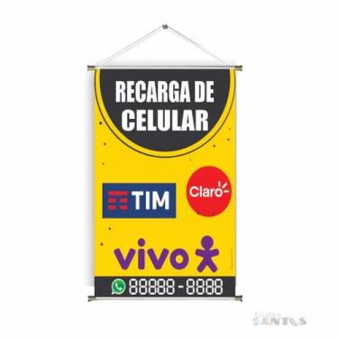 Imagem de Banner pronto Recarga Celular BA 309 medida 45x70 cm arte pronta