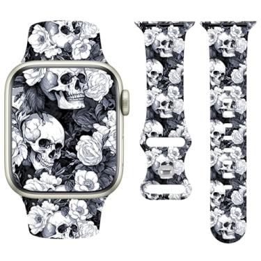Imagem de Watbro Pulseira de relógio de Halloween compatível com Apple Watch Pumpkin de 38 mm, 40 mm, 41 mm, 42 mm, 44 mm, 45 mm, 49 mm, feminina, masculina, linda pulseira para Apple Watch séries 10, 9, 8, 7