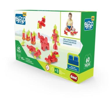 Imagem de Brinquedo Para Montar Mais Blocos Click 60pçs - Dismat