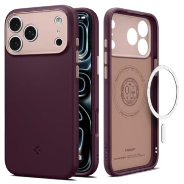 Imagem de Capa Spigen para iPhone 17 Pro, Nano Pop [MagFit] projetada para Apple iPhone 17 Pro - Burgundy Bean