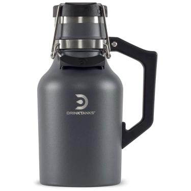 Imagem de DrinkTanks Cooler Portátil para Garrafas de cerveja com Isolamento Duplo, Aço Inox, Preto