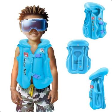 Imagem de Boia Colete Inflável Para Bebe Piscina Salva Vidas - M3M, Azul, M