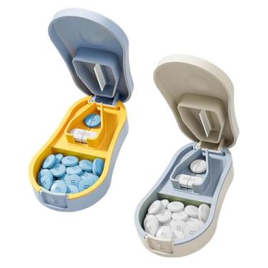 Imagem de Cortador de comprimidos para comprimidos pequenos e pequenos – Cortador de comprimidos profissional para comprimidos pequenos ou grandes | Protetor de lâmina envolvente | Almofada removível