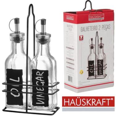 Imagem de Galheteiro De Vidro Com  Suporte 2pçs 200ml-hauskraft - Haüskraft