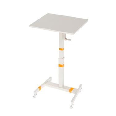 Imagem de Suporte de pódio de madeira - Púlpito móvel para igreja e sala de aula - Mesa de apresentação multifuncional portátil - Acabamento branco