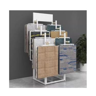 Imagem de Suporte de carpete em pé, suporte de exibição de cachecol de chão, organizador de calças, rack de roupas íntimas, para loja de varejo de roupas comerciais (cor: branco, tamanho: 60 x 50 x 165 cm)