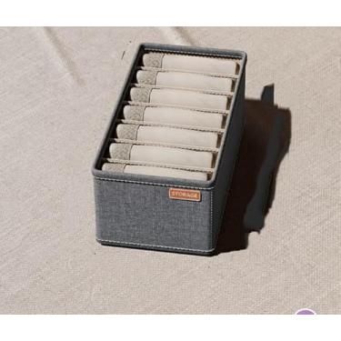 Imagem de ULTWAT Organizador de roupas íntimas para armário de quarto, meias, sutiãs, caixas de armazenamento de roupas, guarda-roupa, organizador de calças, meias (7 grades)