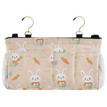 Imagem de Burbuja Organizador de armazenamento suspenso de coelhinho da Páscoa com 2 alças e ganchos para casa dormitório universitário beliche cama de hospital berço