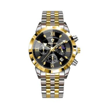 Imagem de Relógio Masculino De Luxo À Prova d'Água Com Cronógrafo Luminoso Em Aç