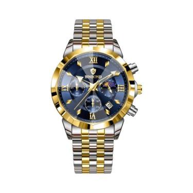 Imagem de Relógio Masculino De Luxo À Prova d'Água Com Cronógrafo Luminoso Em Aç