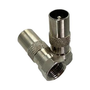 Imagem de Adaptador RF Coaxial PAL DVB-T Macho Para IEC Fêmea Com Terminal De Fi