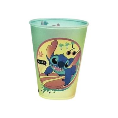 Imagem de Copo Infantil Stitch de Plástico Base de Ovo de Pascoa Original Plasut
