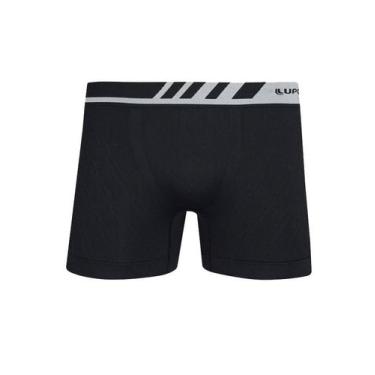 Imagem de Cueca Boxer em Microfibra Sem Costura Lupo 671-002, Preto, G