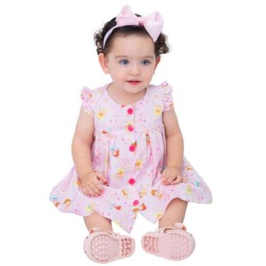 Imagem de Vestido de Bebê Menina Infantil Florido Festa Luxo Algodão Mundo Nina 