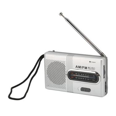 Imagem de Rádio Sanpyl Small Portable AM FM Transistor Radio Silver