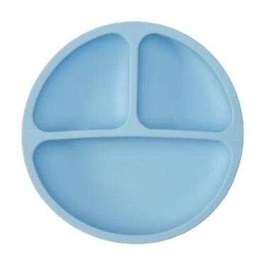 Imagem de Prato Com Ventosa De Silicone Para Bebês E Criança Buba Cor Azul - Dec