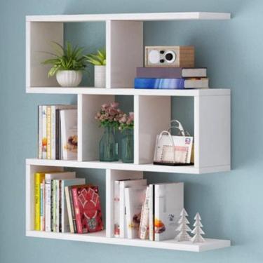 Imagem de Nicho decorativo 90x90x18 elegância e organização escritório - SIXTEEN
