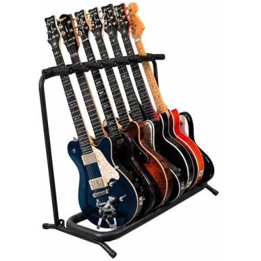 Imagem de Estante,Suporte,Rack dobrável P/7 Instrumentos De Cordas,guitarra,baix